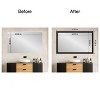 Amanti Art Mirror Makeover Bathroom Mirror Frame Border Kit- Fully Assembled Peel and Stick Frame - Mirror NOT Included - Trio  Trim - 4 of 4