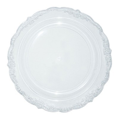 100 Pack 6 Inch Clear Disposable Plastic Plates - Dessert, Salad,  Appetizers or Snacks