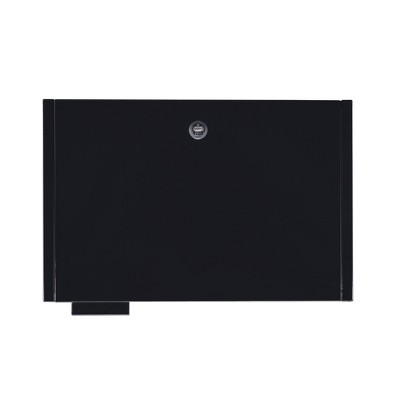Gemma Black Metal Nightstand with USB Port and Open Shelf