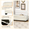 Lyngins Fabric Storage Bench, Bed Bench in Textured Fabric, Flip-Lid Ottoman with Storage, Rectangular Entryway Bench with Birch Wood Legs - 4 of 4
