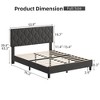 Full Bed Frame Upholstered Platform with Headboard and Strong Wooden Slats - 2 of 4