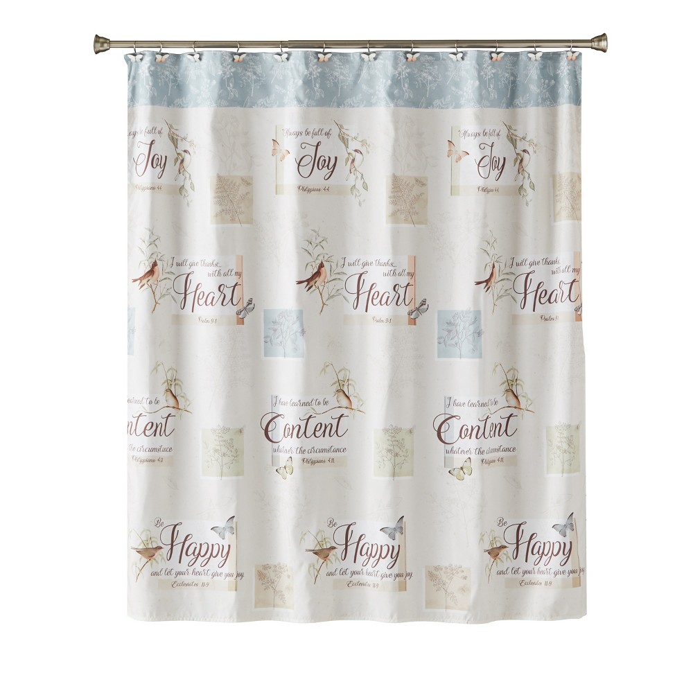 Photos - Shower Curtain New Hope  Multi - Colored - Saturday Knight Ltd.