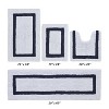 Hotel 4 PC Bath Rug 100% Premium Cotton Tufted Weave Two Tone Reversible Bathroom Rug, Super Soft Absorbent, Machine Washable Bath Mat - 2 of 4