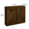 39" Slim Fluted Storage Cabinet,Mid Century Modern Sideboard Buffet,Entryway Organizer-Baofuwish - 4 of 4