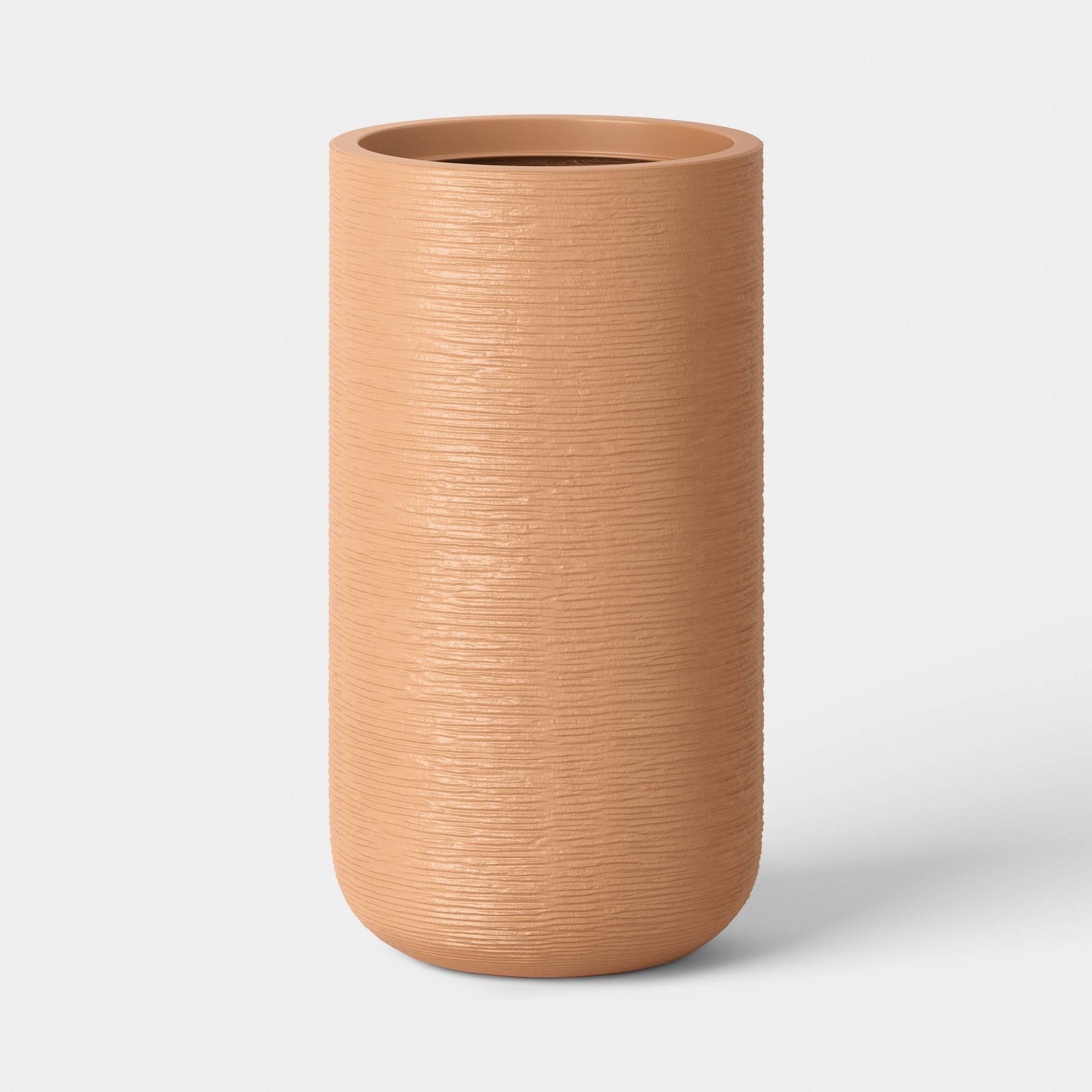 Fluted Outdoor Planter Terracotta Orange 12"x21" - Threshold™