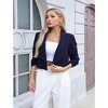 Clearlove Women's Lightweight 3/4 Sleeve Pleated Blazer Effortless Polish for Modern Versatility - 4 of 4