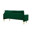 65'' Velvet Minimalist Loveseat Sofa with Metal Legs, Includes Cushions, Suitable for Living Room or Bedroom - 3 of 4