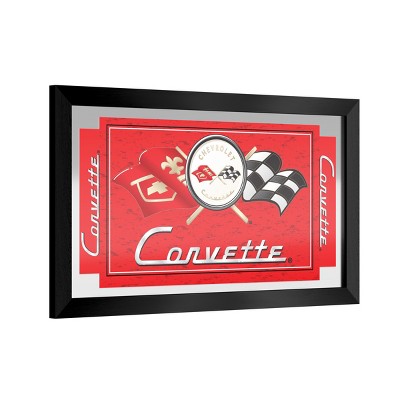 Jeep Logo Wall Mirror - Black Framed Rectangle Mirror For Garage, Game Room, Or Man Cave Décor