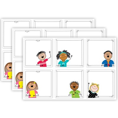 Creative Teaching Press® Stick Kids 6" Designer Cut-Outs, 36 Per Pack, 3 Packs