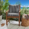 23"x25"x5" Sunbrella Stripe Deep Seat Outdoor Throw Pillow and Cushion Set Black/White: Fade & UV Resistant Patio Comfort - 2 of 3