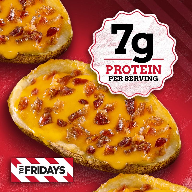 TGI Fridays Loaded Cheddar &#38; Bacon Potato Skins Frozen Snacks - 13.5oz, 4 of 12