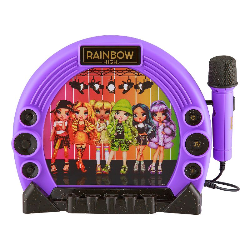 eKids Rainbow High Karaoke Microphone and Boombox for Kids and Fans of Rainbow High Toys - Purple (RH-115.EMV22), 1 of 4