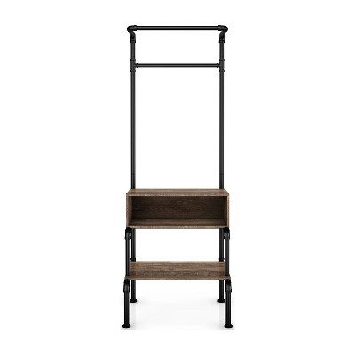 Frenza 2 Shelf Clothes Rack Reclaimed Oak - miBasics