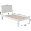 Atlantic Furniture Portland Twin Platform Bed with Open Footboard and Turbo Charger in White - 4 of 4