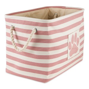 Bone Dry Polyester Pet Bin Stripe With Paw Patch - 1 of 4