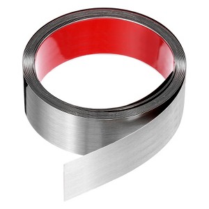 Unique Bargains Self-Adhesive Stainless Steel Mirror Finish Peel and Stick Wall Trim - 1 of 4