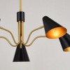 Vaxcel Pryce 5 - Light Chandelier in  Matte Black/Satin Brass - 4 of 4