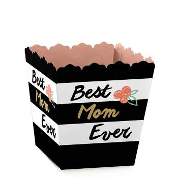 Big Dot of Happiness Best Mom Ever - Party Mini Favor Boxes - Mother's Day Party Treat Candy Boxes - Set of 12