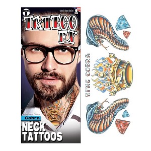 Tinsley Transfers Cobra Neck Tattoo Fx Costume Accessory - 1 of 3