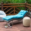 ARTPLAN Outdoor Chasie Lounge Tufted Thick Cushion with Ties,Replacement Wicker Chair Cushion for Paito Fruniture,72x22x4inches - 2 of 4