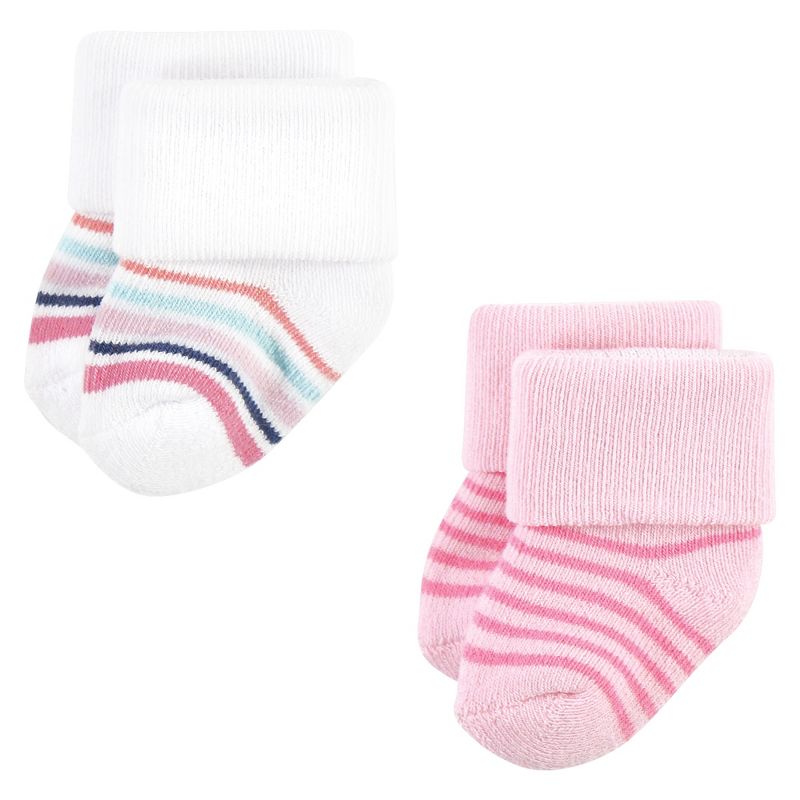 Little Treasure Infant Girl Newborn Socks, Confetti, 5 of 9