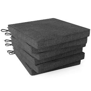 Costway Outdoor Chair Cushion Set of 2/4/6 Waterproof Fade-Resistant Olefin Seat Cushions Brown/Navy/Gray/Black - 1 of 4