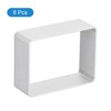 Unique Bargains Metal Rectangle Baking Aluminum Alloy Cookie Cutter 1.9 Inch x 1.5 Inch x 0.67 Inch Silver 8 Pcs - 3 of 4