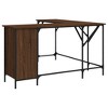 vidaXL Desk Brown Oak 55.5 in.x55.5 in.x29.5 in. Engineered Wood - 2 of 4