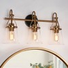 LNC Auisre Polished Gold and Seeded Glass Modern/Contemporary Vanity Lights,1 Light/ 2 Light/3 Light/4 Light - 2 of 4