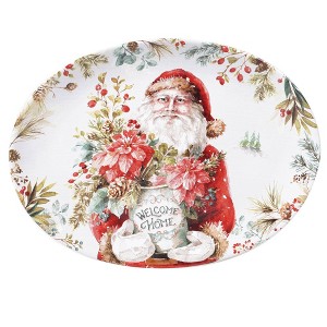 16" x 12" Earthenware Christmas Story Oval Platter - Certified International - 1 of 2