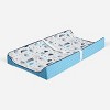 Bacati - Woodlands Aqua/Navy/Gray Aqua Arrows Boys Cotton Changing Pad Cover - 2 of 4