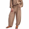 Women's Mineral Washed Brushed Hacci Joggers - Easel - 2 of 3