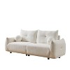 NicBex Couches for Living Room 90" Loveseat Sofa Couch Lamb's Wool Upholstered 2-seater Sofa with 2 Cushions and 2 Ball Pillows - 4 of 4