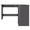 vidaXL L-Shaped Corner Desk High Gloss Gray 47.2 in. x 55.1 in. x 29.5 in. Engineered Wood - 4 of 4