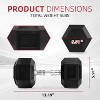 Rubber Encased Hex Dumbbell Set, Cast Iron Weights with Anti-Slip Grip for Home Gym Strength Training - 2 of 4