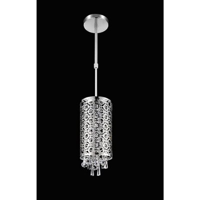CWI Lighting Galant 2 Light Drum Shade Mini Pendant With Chrome Finish
