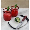 Dos Sueños Mexican Hand Blown  Tumblers - Red Rim - 10oz - Set of 6 - 4 of 4