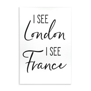 Stupell Industries I See London and France Saying Bathroom Humor Wall Plaque Art - 1 of 4