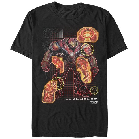 Men's Marvel Avengers: Infinity War Hulkbuster Schematic T-Shirt - Black -  4X Large