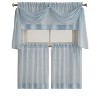 Kate Aurora Complete 4 Piece Linen Leaf Embroidered Complete Kitchen Curtain Set - 2 of 3