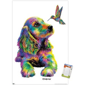 Trends International PD Moreno - Dog and Hummingbird Unframed Wall Poster Prints - 1 of 4