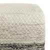 NicBex Modern Square Woven Pouf Ottoman Soft and Comfortable utdoor/Indoor Footstool for Living Room, Bedroom,  Grey/White - 2 of 4