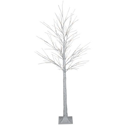 Northlight 6' Lighted Christmas White Birch Twig Tree Outdoor Decoration -  Warm White LED Lights