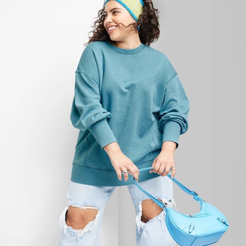 Women's Oversized Sweatshirt - Wild Fable™ Off-white Xl : Target