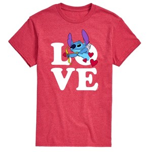Men's - Lilo and Stitch - Love Cupid Stitch Short Sleeve Graphic T-Shirt - 1 of 4