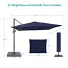 11.5x9ft Cantilever Patio Umbrella with 270g Fade-Resistant Fabric, - 3 of 4