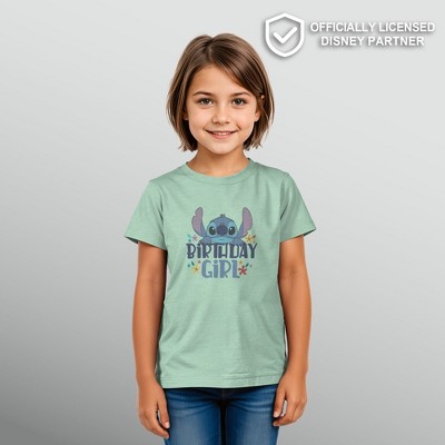 Lilo & Stitch Girl's Lilo & Stitch Birthday Girl Stitch T-Shirt - Mint - Small — фото 2