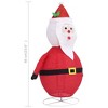 vidaXL Santa Claus Figure Red Fabric, Steel 23.6 in Christmas Decoration - 3 of 4