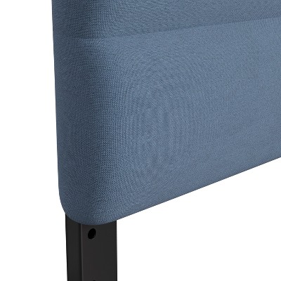 Paxton Blue Full Upholstered Tufted Headboard with Adjustable Height