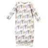 Hudson Baby Infant Boys Cotton Long-Sleeve Gowns 3pk, Royal Safari - 2 of 4
